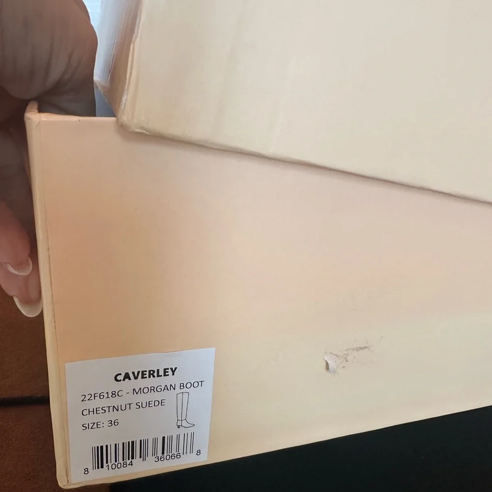 ANTHROPOLOGIE CAVERLEY Morgan Boots Over-the-Knee Camel Suede Kitten Heel NEW - Picture 12 of 12